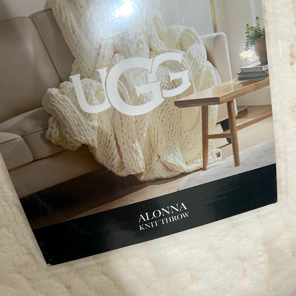 Ugg Alonna Throw Blanket New Plus White Cream